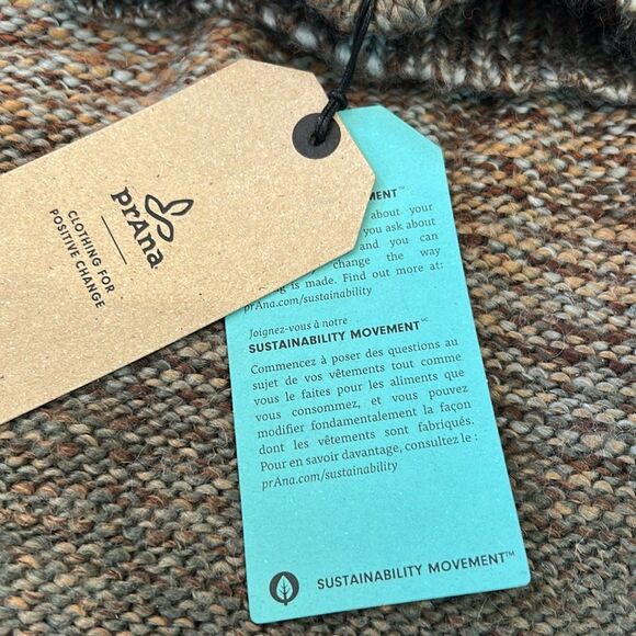 Prana NWT Cozy Brown Turtleneck Sweater autumn rein tonic sweater XS - Picture 5 of 9